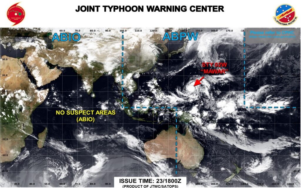 Super Typhoon Mawar Updates Joint Typhoon Warning Center