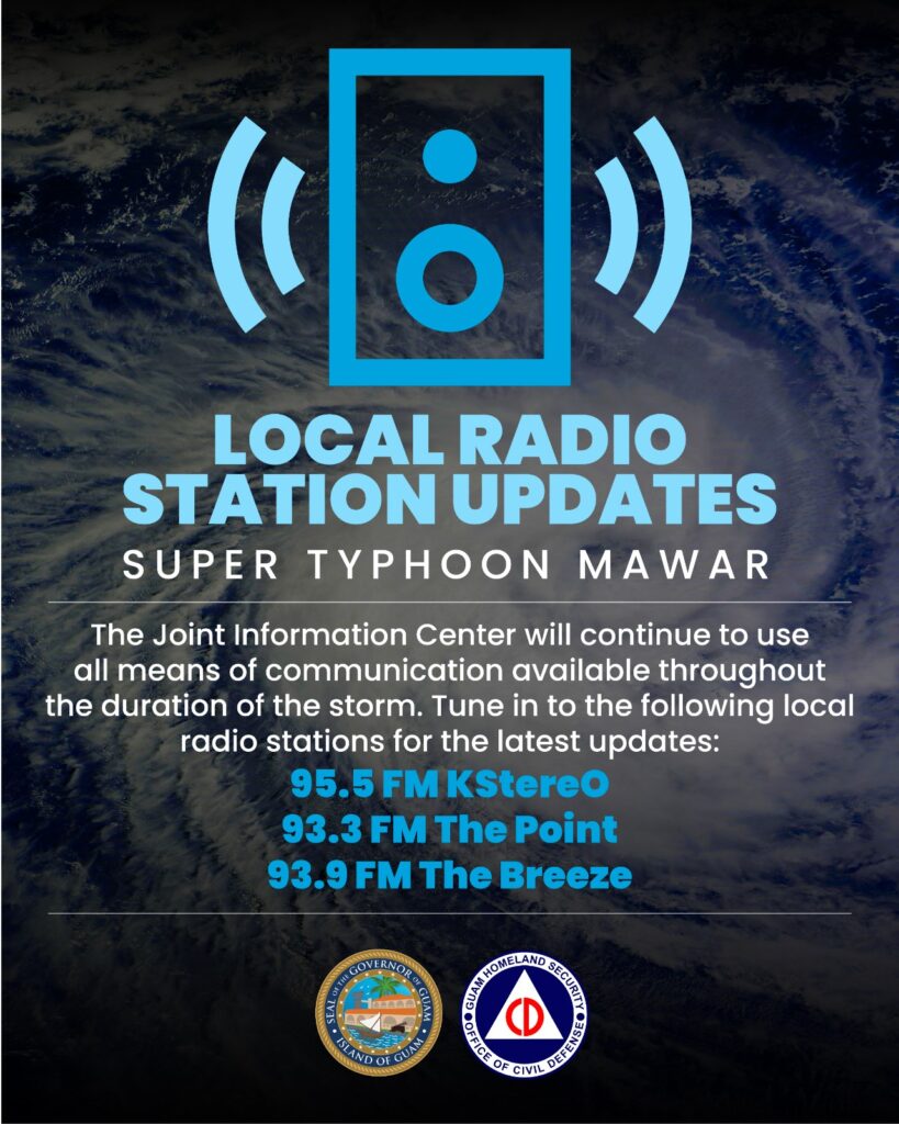 Tune in to local radio Super Typhoon Mawar Updates