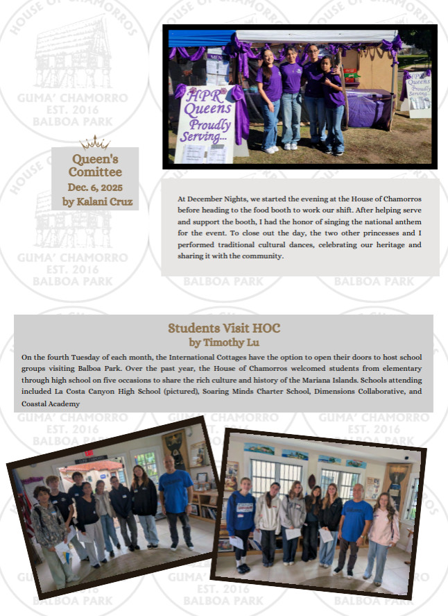 House of Chamorros Enewsletter January 2026