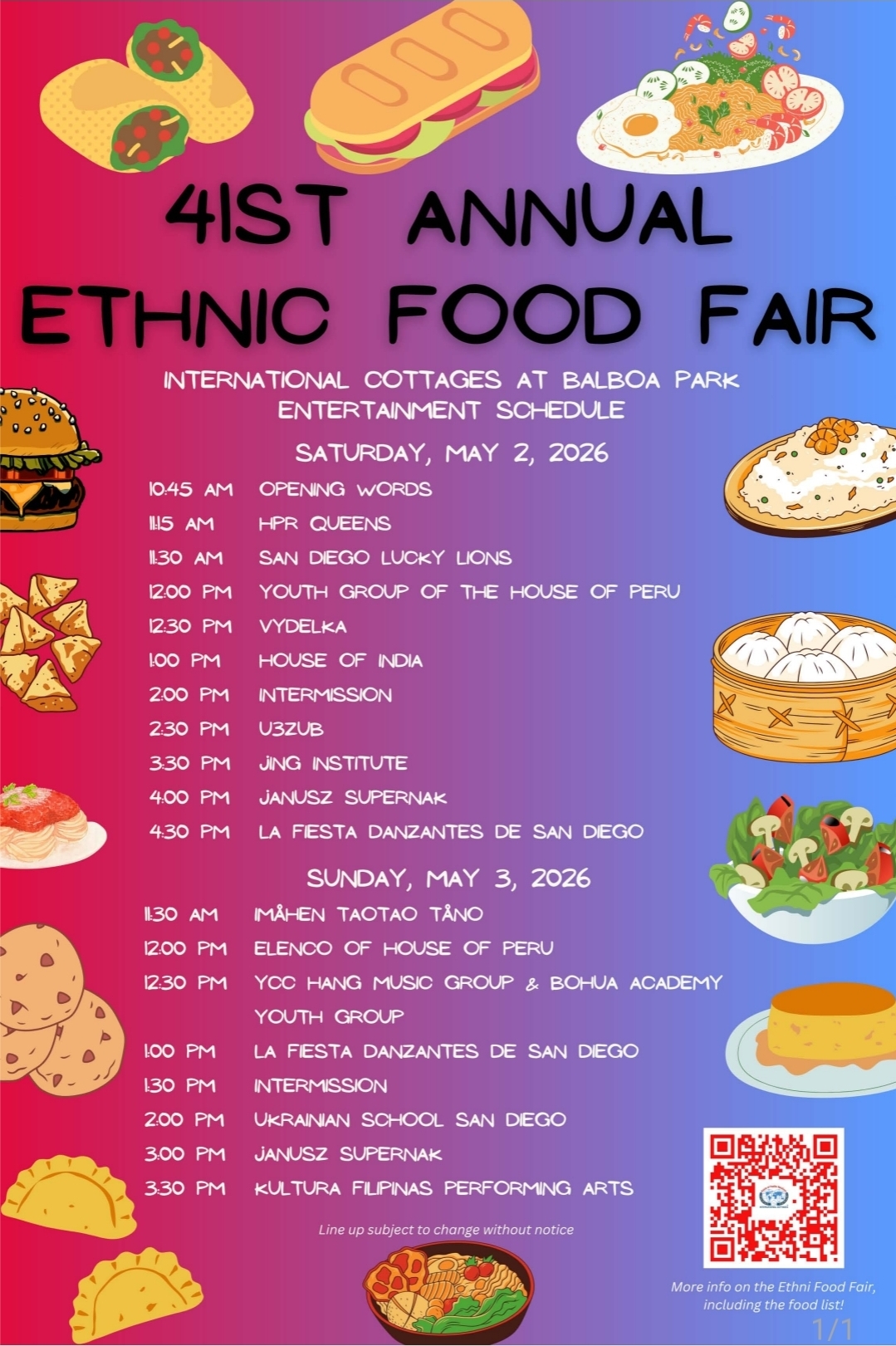 41st Annual Ethnic Food Fair at Balboa Park