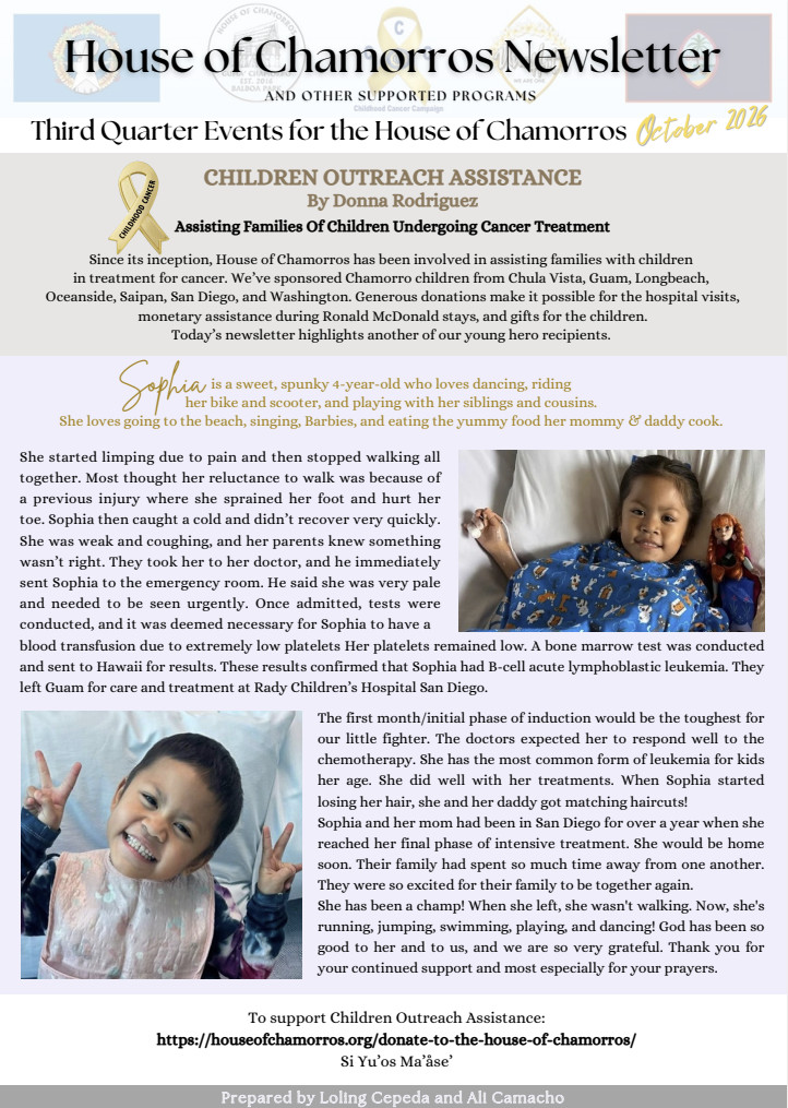 House of Chamorros newsletter 1